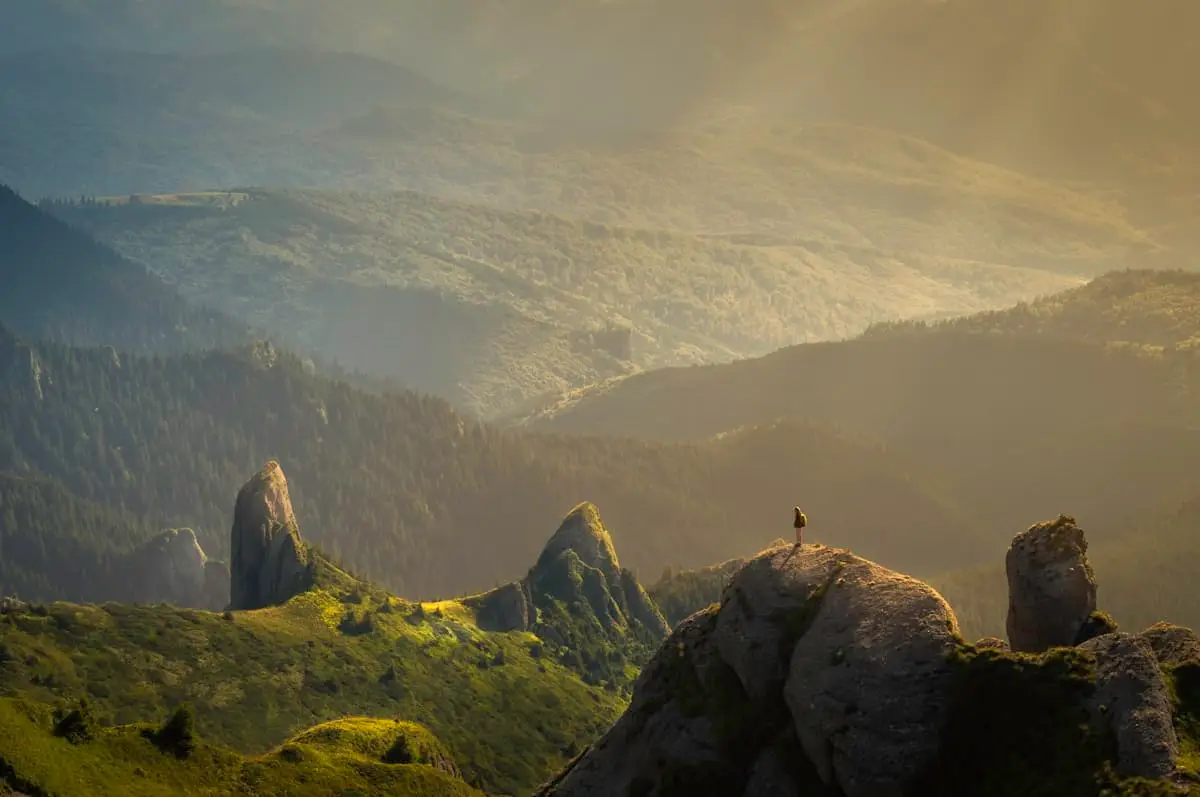 Mountain viewpoint in New Zealand