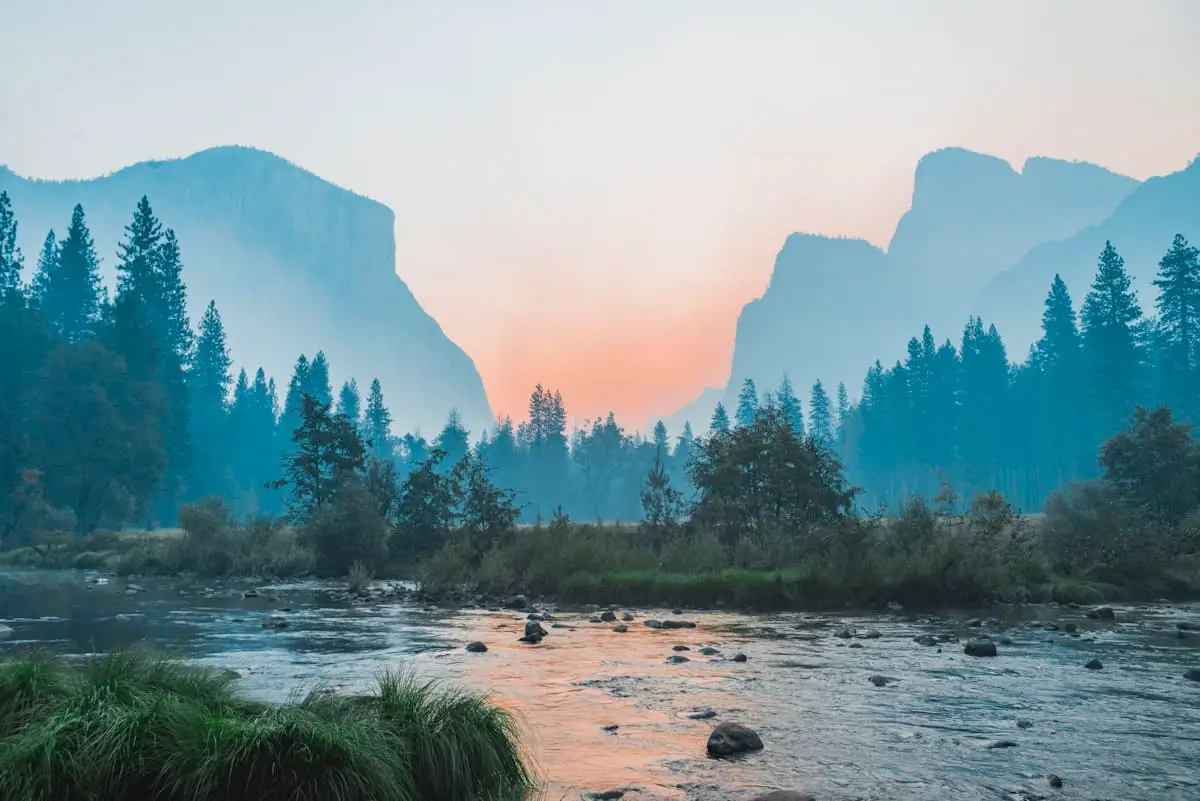 River valley surrounded by mountains