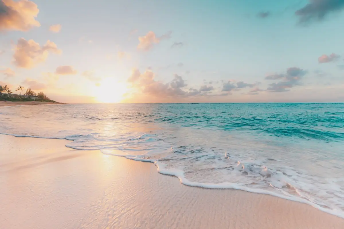 Quiet beach at sunrise