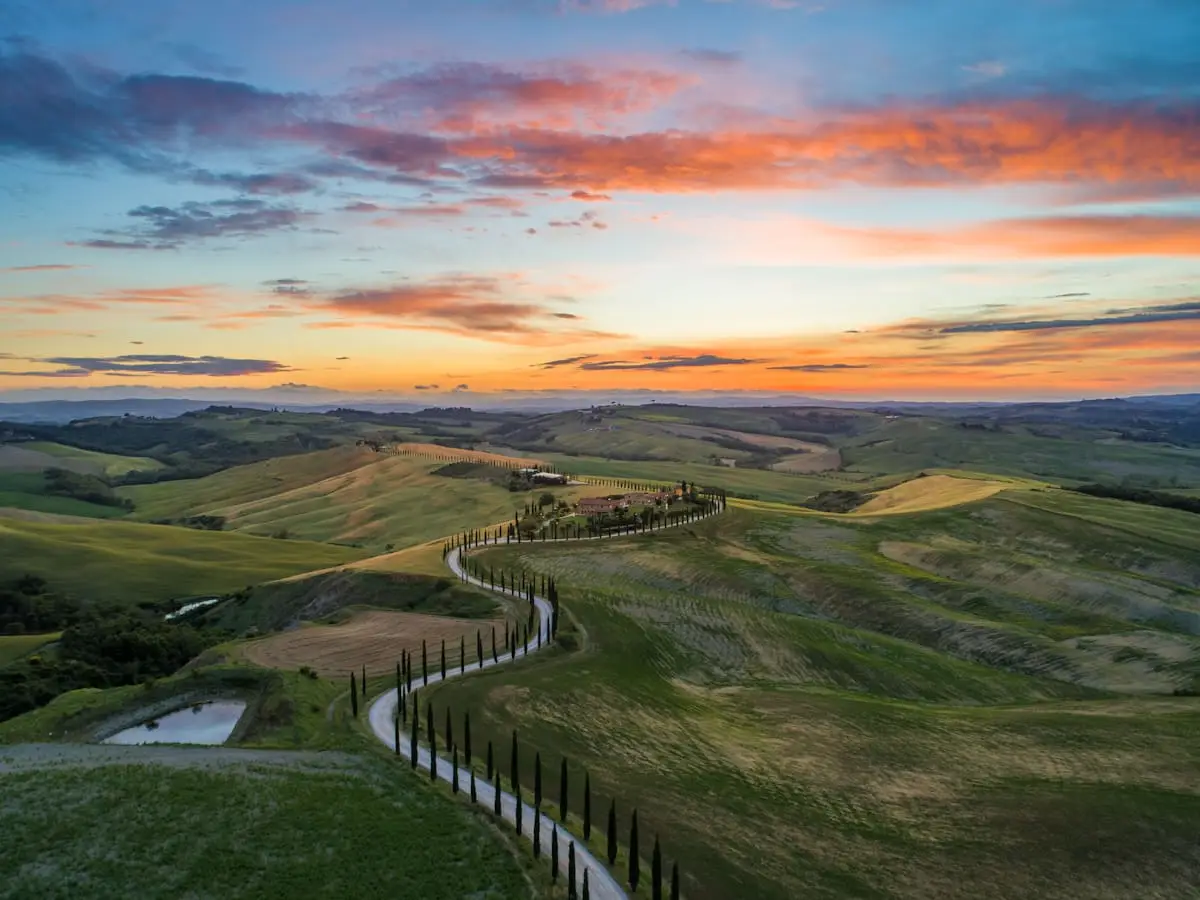 Scenic rural road through New Zealand